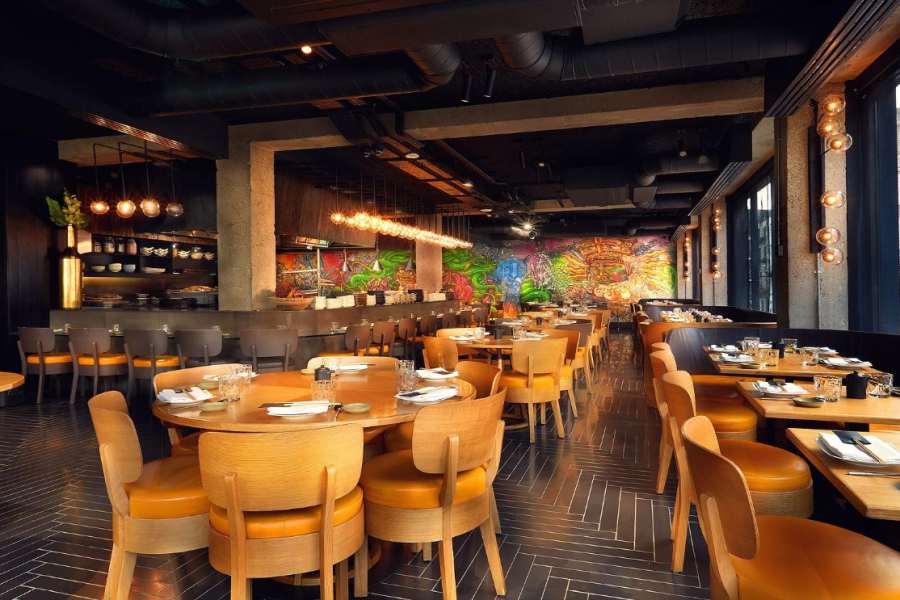 A dining area, at Chotto Matte