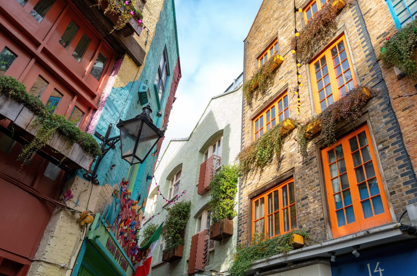 Neal's Yard in Covent Garden, London during Thanksgiving in Autumn