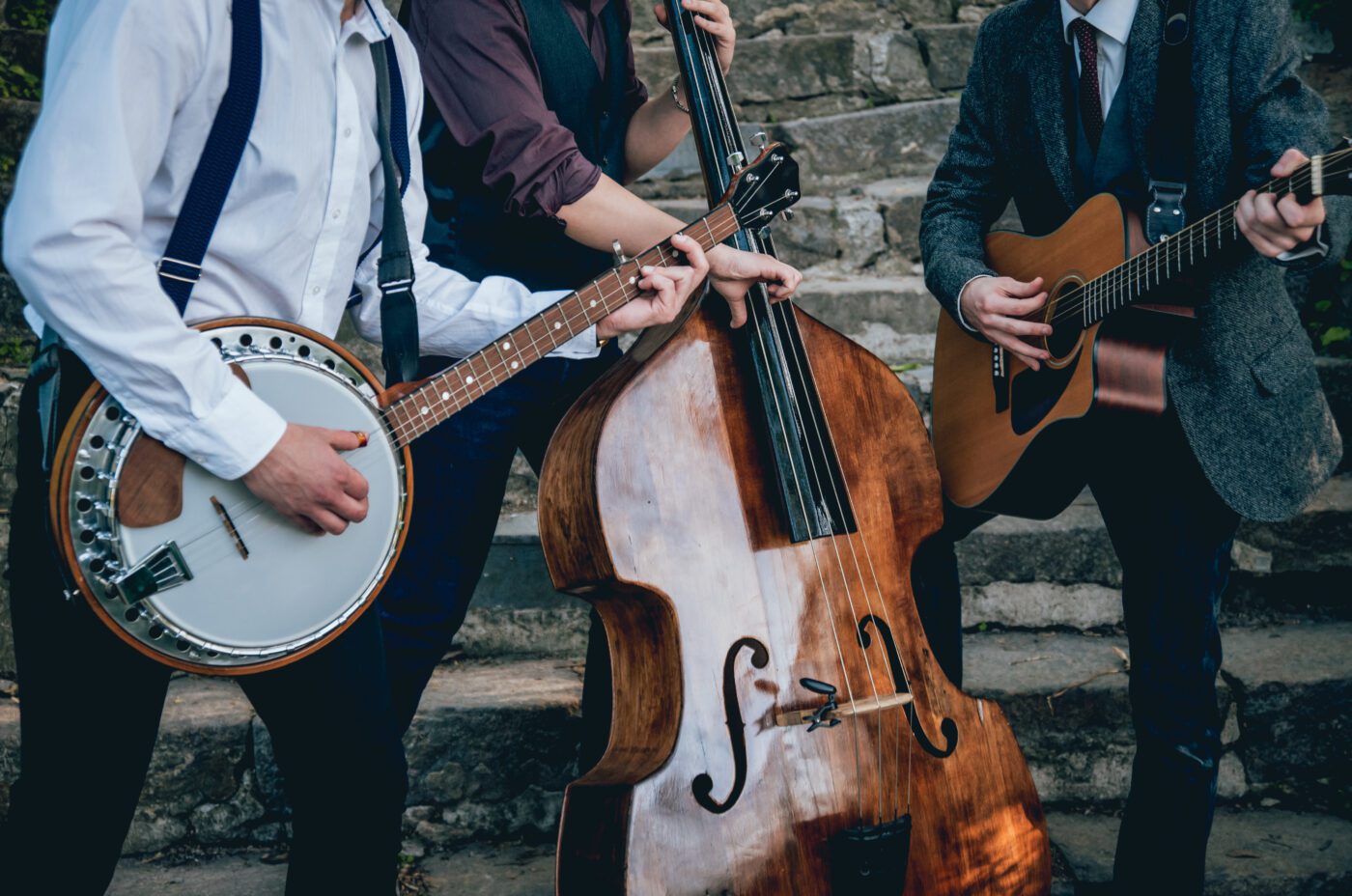 A Folk band at Edinburgh TradFest music festival